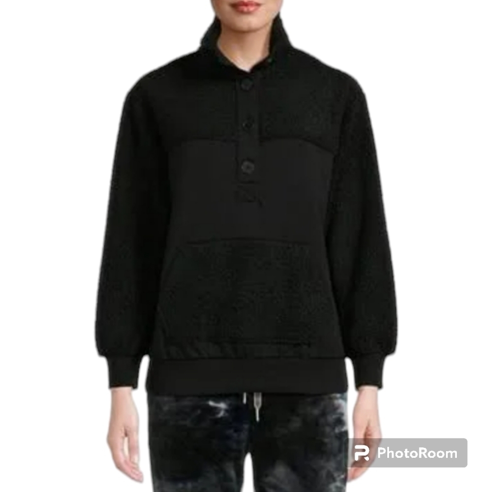 Time and Tru tm Black bottoms-Up MegaFleece size XL kangaroo pocket